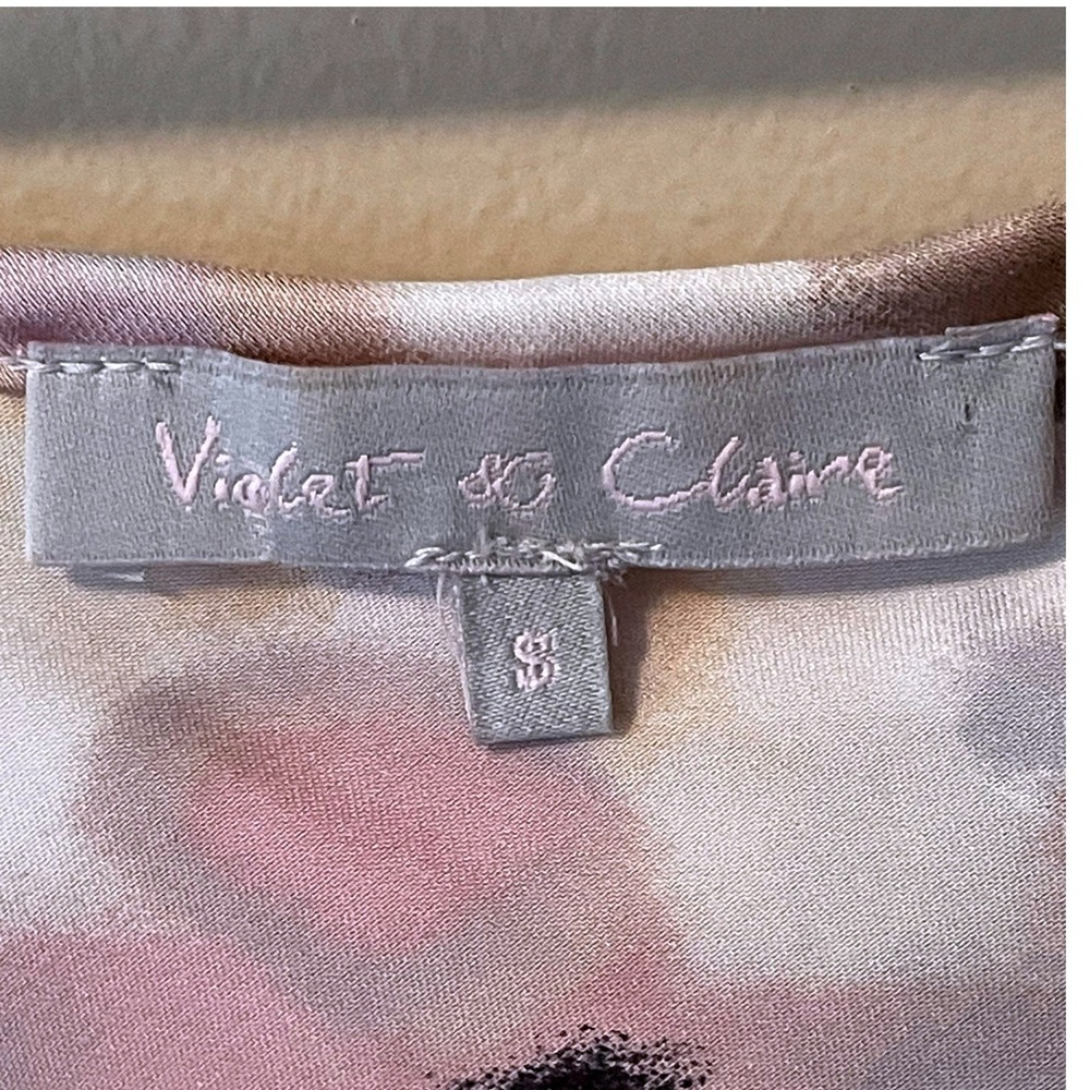 Violet & Claire Watercolor Floral Flutter Layered Sz S Feminine Summer Casual - Picture 5 of 11